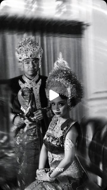 Kresna and Devi in traditional Balinese wedding attire